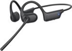 CXK Open Ear Headphones with Mic, 23g Lightweight, Bluetooth 5.4 Headset, Dual Noise Canceling Mic for Clear Calls & Mute Button, 12H Playtime Air Conduction Headphones for Call, Meeting, Driving - Image 2