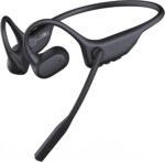 CXK Open Ear Headphones with Mic, Wireless Headset with AI Noise Cancellation Microphone Bluetooth 5.3 Bluetooth Headset with Mic Air Conduction Headphones for Work Call Meeting Driving - Image 2