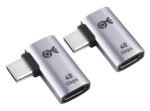Cable Matters 2-Pack 40Gbps Flat Right Angle USB C Adapter, Up to [4K@240Hz Video, 240W Charging, 40Gbps Data Transfer] 90 Degree USB C Adapter, Compatible with Thunderbolt 4, iPhone 16, Steam Deck - Image 2