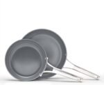 Calphalon® Premier Ceramic Nonstick 8" and 10" Frying Pan Set, Midnight Blue - Image 2