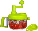 Cambom Manual Vegetable Cutter Food Processor 8 in 1 - Chopper, Mixer, Blender, Whipper, Egg Separator, Mincer, Grinder, Dicer with Clear Container 1200ml BPA Free - Image 2
