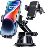 Car Phone Holder Mount, [Military-Grade Suction & Super Sturdy Base] 3 in 1 Universal Phone Mount for Car Dashboard Windshield Air Vent Dash Pad Car Mount for iPhone Android Smartphone - Image 2