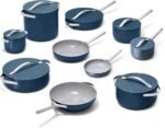 Caraway 24-Piece Nonstick Ceramic Cookware Set - Includes Fry Pans, Sauce, Sauté Pan, Dutch Oven, Petite Cooker, Stir Fry, Rondeau, Stock Pot, Lids & Storage Organizers - Navy - Image 2