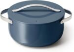 Caraway Nonstick Ceramic Dutch Oven Pot with Lid (6.5 qt, 10.5") - Non Toxic, PTFE & PFOA Free - Oven Safe & Compatible with All Stovetops (Gas, Electric & Induction) - Navy - Image 2