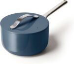 Caraway Nonstick Ceramic Sauce Pan with Lid (3 qt) - Non Toxic, PTFE & PFOA Free - Oven Safe & Compatible with All Stovetops (Gas, Electric & Induction) - Navy - Image 2