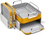 Caraway Square Cookware Set - Square Pans Set - Perfect for Griddling, Toasting, Searing, Roasting, and More - Non-Stick Ceramic Coated Pans - Non Toxic, PTFE & PFOA Free - Marigold - Image 2