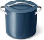 Caraway Stock Pot - 12 Qt Ceramic Coated With Lid - Free From Forever Chemicals - Large for Bigger Batches - Navy - Image 2