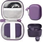 CaseSack Case for JLab Go Pop+,Go Air Pop, Air Tones+/ Tones, JBuds Mini True Wireless Earbuds, Compact Organizer for The Charger case and Charger Cord (Purple) - Image 2