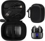 CaseSack Case for TAGRY X08 Bluetooth Headphones True Wireless Earbuds 60H, mesh Pocket for Charge Cable (Black) - Image 2