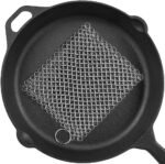 Cast Iron Cleaner 8"x6" 316L Stainless Steel Chainmail Scrubber for Griddle Skillet Dutch Oven Wok Stainless Steel Pot Cast Iron Pan - Image 2