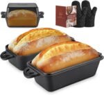 Cast Iron Loaf Pan with Lid 9x5 Inch - Bread Baking Pans for Homemade Bread, 2 Piece Set - Image 2