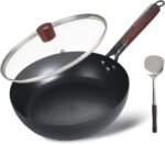 Cast Iron Pre-Seasoned Skillet - 11 Inch Non Stick Frying Pans with Lid, Removable Handle & Non-Toxic, Oven & Dishwasher Safe, Compatible with Induction, Gas, Electric Stovetops - Image 2