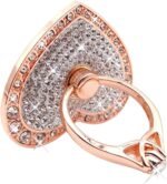 Cell Phone Ring Holder,360° Rotation Diamond Metal Finger Ring Grip for iPhone iPod iPad Samsung Galaxy and Other Smartphones (Rosegold) - Image 2