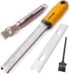 Cheese Grater and Lemon Zester, Handheld for Grating Cheese Chocolate Citrus Peel Ginger Potatoes,two Kitchen and Bar tools - Image 2