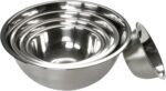 Chef Craft Brushed Mixing Bowl Set, 5 Piece Set, Stainless Steel - Image 2
