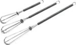 Chef Craft Classic Mini Sturdy Whisk, 5.5, 7, and 9 inch 3 piece set, Chrome - Image 2