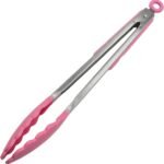 Chef Craft Premium Silicone Cooking Tongs, 12 inch, Pink - Image 2