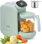 Chefhandy Baby Food Maker with Stainless Steel Steam Basket, 5-in-1 Baby Food Processor, Steamer & Blender, Auto Cooking, Pureeing, Reheating & Steam Cleaning, BPA-Free, 6 Reusable Pouches, Green - Image 2