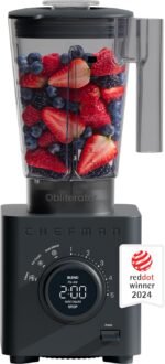 Chefman Obliterator 48 oz Countertop Blender for Smoothies, 1380W Motor to Crush Ice, Nuts, and Frozen Fruit with Stainless Steel Blade, Auto Blend Function, Includes Tamper and Scraper - Midnight - Image 2