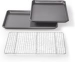 Chicago Metallic Professional Non-Stick Cookie and Jelly-Roll Pan Set with Cooling Rack, 17 by 12.25 Inches - Image 2