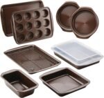 Circulon Nonstick Bakeware Set with Nonstick Bread Pan, Baking Pans, Baking Sheets, Cookie Sheets, Cake Pan and Muffin Pan / Cupcake Pan - 10 Piece, Chocolate Brown - Image 2