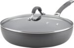 Circulon Radiance Deep Hard Anodized Nonstick Frying Pan /Skillet with Lid - 12 Inch, Gray - Image 2