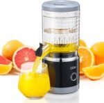 Citrus Juicer Machine, Automatic Orange Juicer Squeezer, High Juice Yield, Ease to Use and Clean, Electric Fruits Juicer with Cleaning Brush for Orange, Lemon, Grapefruit(Black) - Image 2
