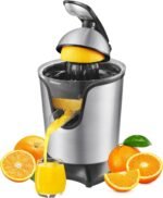 Citrus Juicer, Orange Juicer Machine, Stainless Steel Hands Free Lime Grapefruit Squeezer, Electric Citrus Juicer for Juice, Fruits, Lemons - Image 2
