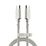 Clemm Chain Nylon Cable 60W, USB-C to USB-C, 3.9ft, Light Gray - Image 2