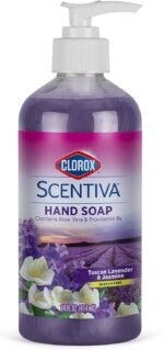 Clorox Scentiva Liquid Hand Soap, Tuscan Lavender & Jasmine Scent - Bleach-Free Scented Hand Hand Wash with Aloe Vera & Provitamin B5 for Kitchen or Bathroom, 14 Fl Oz - Image 2