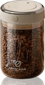 Coffee Bean Storage Container with One-way Valve Airtight Lid Date Tracker for Coffee and More Food Fresh and Storage, Clear Borosilicate Glass Coffee Canister (13 OZ) - Image 2