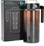 Coffee Gator Cold Brew Coffee Maker - 47 oz Iced Tea and Iced Coffee Maker and Pitcher with Borosilicate Glass Carafe, Filter - Black - Image 2