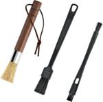 Coffee Grinder Cleaning Brush Set, Espresso Machine Brush Cleaner Tool with Walnut Wood Handle and Natural Bristles for Barista Home Kitchen - Image 2