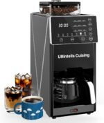 Coffee Maker with Grinder, 22OZ Drip Coffee Maker with 5 Cup Glass Carafe and Removable Filter, Programmable Hot and Cold Bean to Cup Coffee Machine with Timer, Auto Shut Off - Image 2