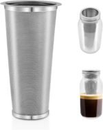 Cold Brew Coffee Filter for Wide Mouth Mason Jar, 304 Stainless Steel Filter Ultra Fine Mesh for Cold Brew, Iced Coffee and Iced Tea 1 Quart Wide Mouth Mason Jars - Image 2