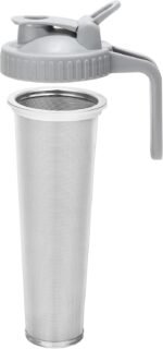 Cold Brew Coffee Filter with Pour Spout Lid for 64 OZ Wide Mouth Mason Jar, 304 Stainless Steel Strainer with Seal Ring for Iced Drinks, Sun Tea Infuser and Cold Brew Coffee Maker - Image 2