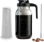 Cold Brew Coffee Maker with V-shaped Lid, 64oz Iced Coffee Maker with Stainless Steel Filter, BPA Free Sturdy Cold Brew Pitcher for Coffee, Iced Tea, Sun Tea, Lemonade - Image 2