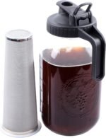 Cold Brew Mason Jar Coffee Maker 64 Oz Wide Mouth Mason Cold Brew Pitcher With Coffee Filter Airtight & Leak-Proof For Coffee, Iced Tea - Image 2
