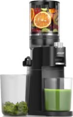 Cold Press Juicer Machines, Masticating Slow Juicer, Quiet, Whole Fruit/Vegetable Juicer with High Yield, Easy to Clean, BPA Free (Black) - Image 2