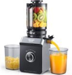 Cold Press Juicer, ORMEO HOME Masticating Juicer Machines with 5.0"Large Feed Chute Fit Whole Vegetables & Fruits, with Pulp Seperation, 99.6% Juice Purity, Quiet Motor, Easy to Clean,BPA Free - Image 2