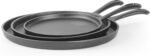 Commercial CHEF 3-Piece Cast Iron Griddle Set, Pre-Seasoned Cast Iron, Includes 8”, 10” & 12” Griddle Pans, Works on All Cooktops Including Induction, Outdoor Cookware for Campfires, CHCI81012 - Image 2