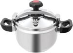 Commercial Pressure Cooker 60Kpa, 201 Stainless Steel Pressure Cooker for Home & Restaurant Use, High Pressure Cooker with Safety Lock for Induc-tion/Gas/Electric Stove (7L/7.4Qt) - Image 2