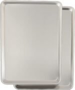 Commercial Quality Baking Sheet Pan Set, Natural Aluminum Cookie Sheet, Umite Chef Warp Resistant Baker's Half Sheet Pan, Large Thick Cookie Tray Pans for Baking, Roasting(2 Pack, 18X13In) - Image 2
