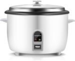 Commercial Rice Cooker, Large Capacity 30-Cup (UnCooked), 60-Cup (Cooked) with One Touch Operation and 12-Hour Keep Warm, Easy to Use and clean, 1600W, White - Image 2
