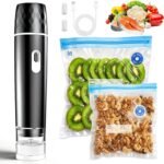 Compact Vacuum Sealer for Food, 100KPA Powerful Suction Handheld Vacuum Sealer Machine, Rechargeable Design with Visible Detachable Tank,10 Reusable BPA-Free Bags for Meal Prep, Camping & RV Travel - Image 2