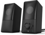 Computer Speakers with Bluetooth 5.4, 14W Bass Reflex Stereo PC Speakers with 15° Tilted Design, USB Powered & AUX Inputs, Built-in Mic & Headphone Jack for Desktop, Laptop, and Phones - Image 2
