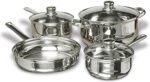 Concord Cookware 7-Piece Stainless Steel Cookware Set, includes Pots and Pans - Image 2