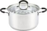 Cook N Home Stockpot Sauce Pot Casserole Pan Saucier Induction Pot With Lid Professional Stainless Steel 5 Quart, Dishwasher Safe With Stay-Cool Handles, Silver - Image 2