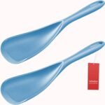 Cooking Spoon for Nonstick Cookwares, VOVOLY Silicone Spoon for Mixing, Scoop, and Scrape,Seamless Design, 12.6'', 2 Pack, Starry Blue - Image 2