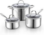 Cooks Standard Stainless Steel Pots and Pans Set, Multi-Ply Clad Cookware Set 6 Piece, Kitchen Induction Cooking Set, Silver - Image 2